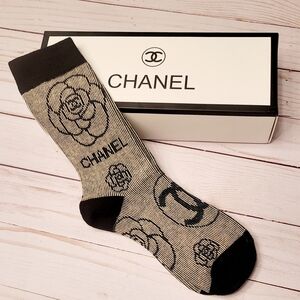 ✨️Chanel Socks in Black and Cream